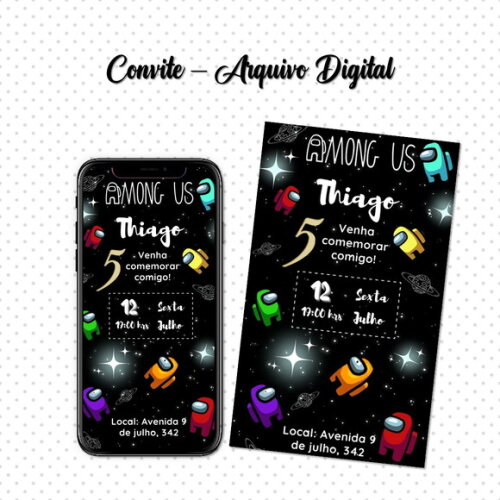 Convite Digital Among Us