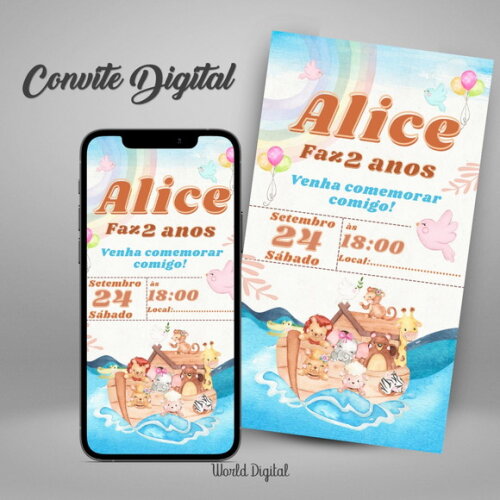 Convite Digital Arca de Noé 01