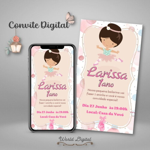 Convite Digital Bailarina