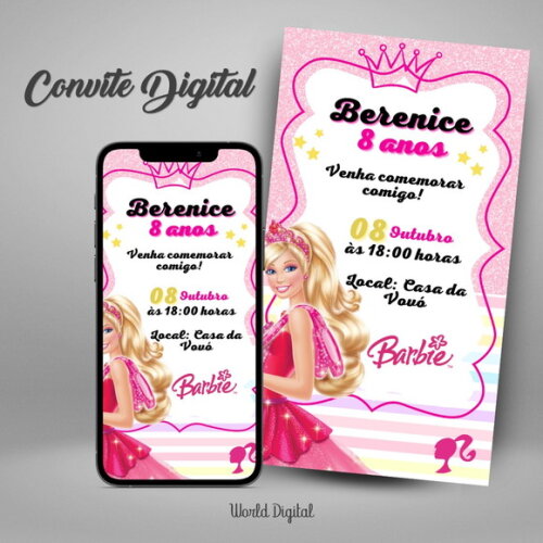 Convite Digital Barbie 02