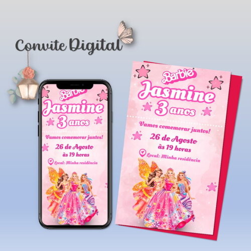 Convite Digital Barbie 09