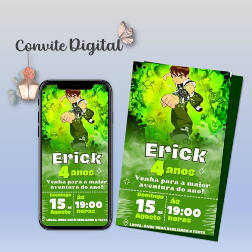 Convite Digital Ben 10 01