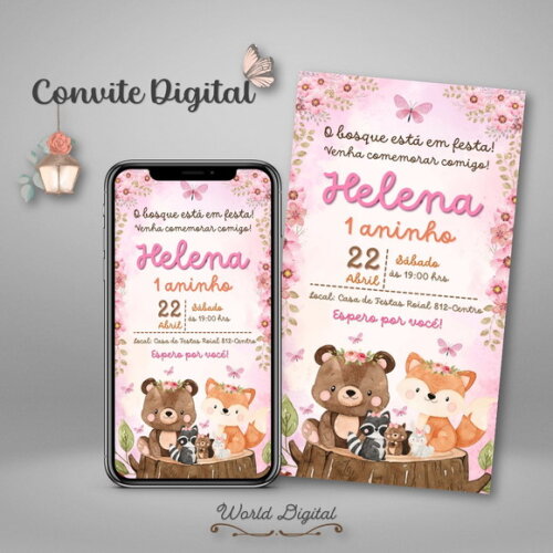 Convite Digital Bosque Menina 02