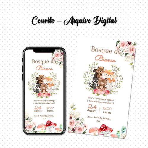 Convite Digital Bosque Menina 03