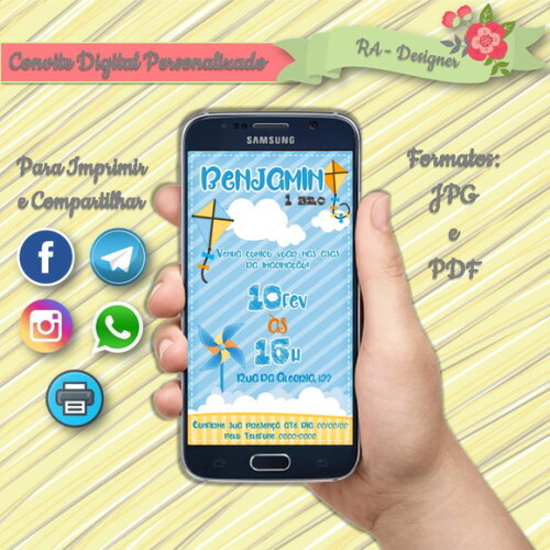 Convite Digital Brinquedos Baby I