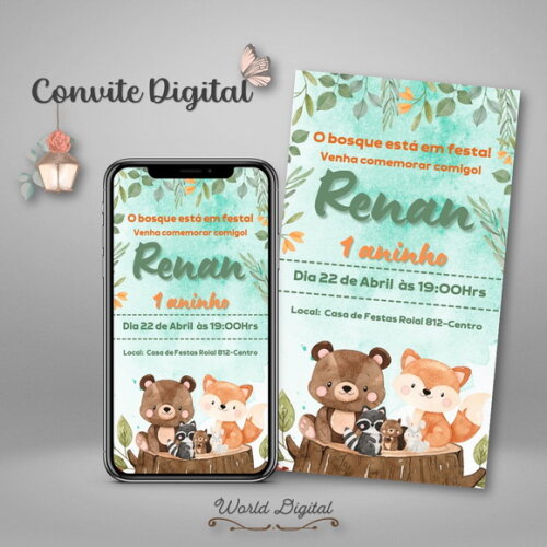 Convite Digital Bosque Menino