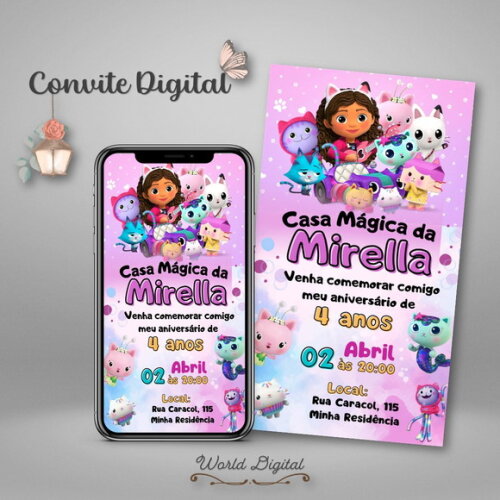 Convite Digital Casa Mágica da Gabby 01