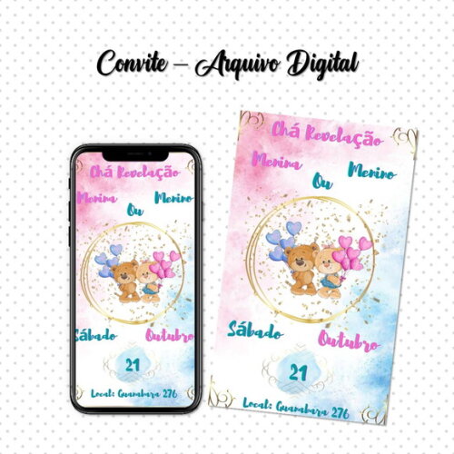 Convite Digital Chá Revelação 01