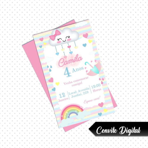 Convite Digital Chuva de Amor