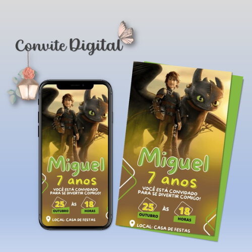 Convite Digital Como Treinar o Seu Dragão 01