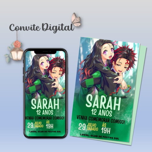 Convite Digital Demon Slayer 01