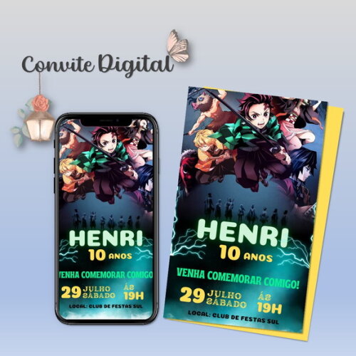 Convite Digital Demon Slayer 02