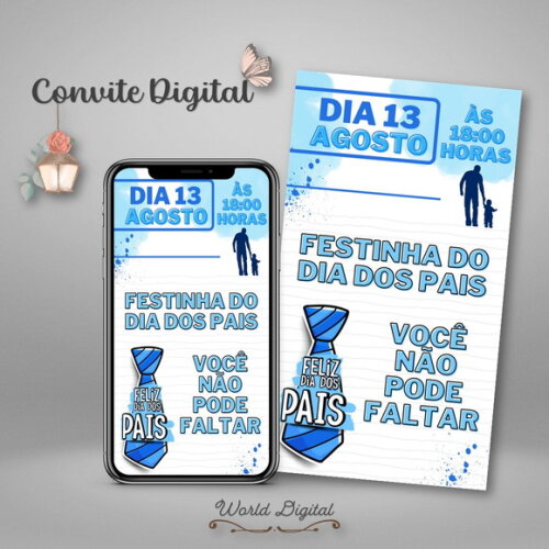 Convite Digital Dia dos Pais