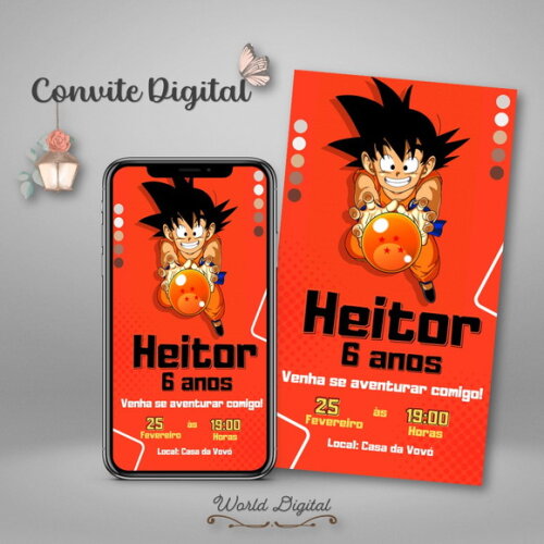 Convite Digital Dragon Ball 03