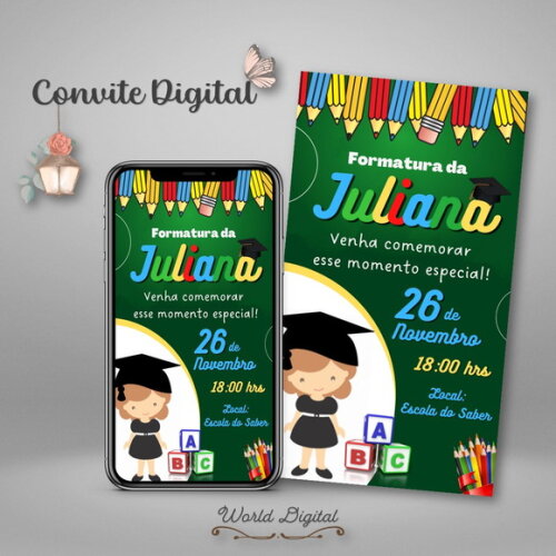 Convite Digital Formatura Infantil 01