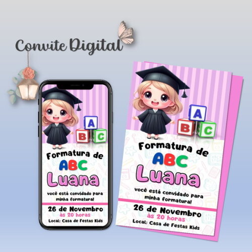 Convite Digital Formatura Infantil 02