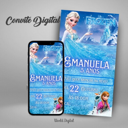 Convite Digital Frozen 01