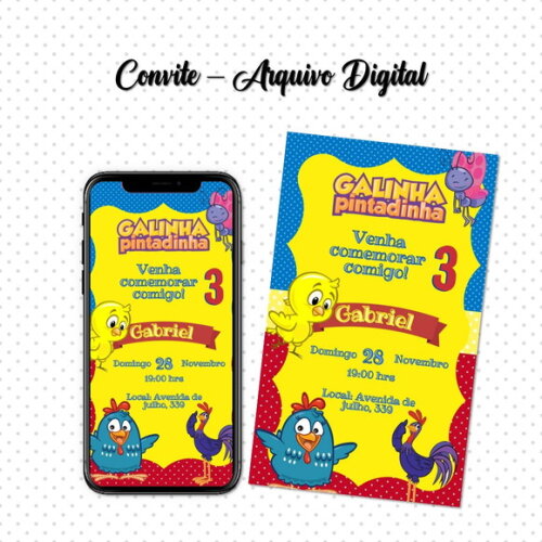 Convite Digital Galinha Pintadinha