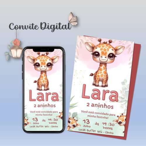 Convite Digital Girafinha 01