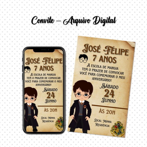 Convite Digital Harry Potter 01