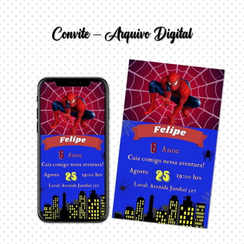 Convite Digital Homem Aranha 04