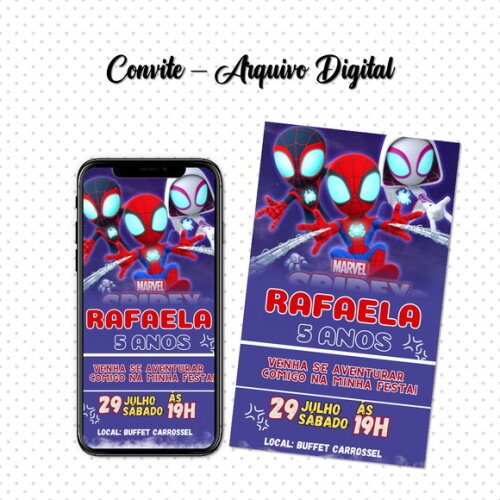 Convite Digital Homem Aranha 06