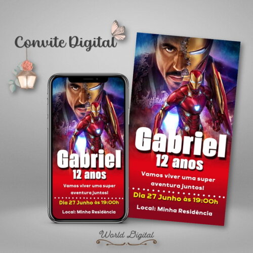 Convite Digital Homem de Ferro 03