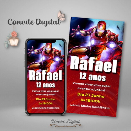 Convite Digital Homem de Ferro 02