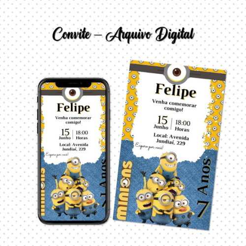 Convite Digital Minions