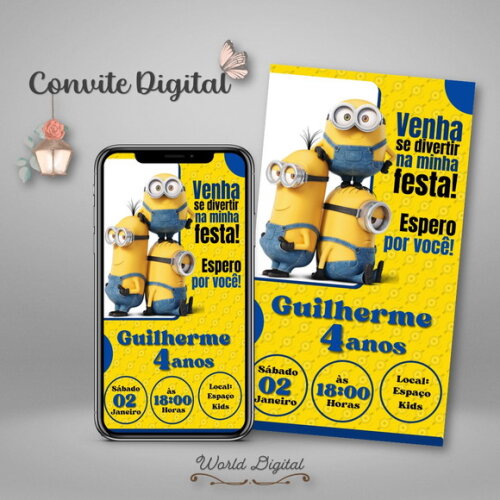 Convite Digital Minions 03