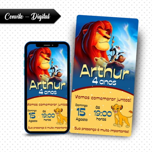 Convite Digital o Rei Leão 03