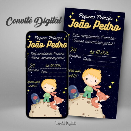 Convite Digital o Pequeno Príncipe