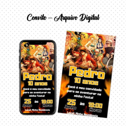 Convite Digital One Piece 03