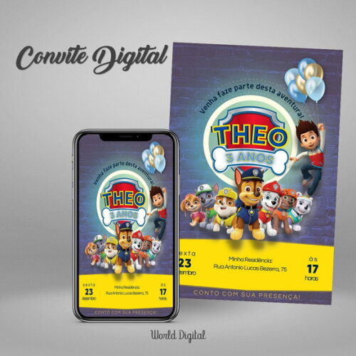 Convite Digital Patrulha Canina 03
