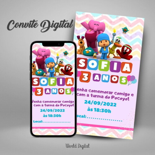 Convite Digital Pocoyo