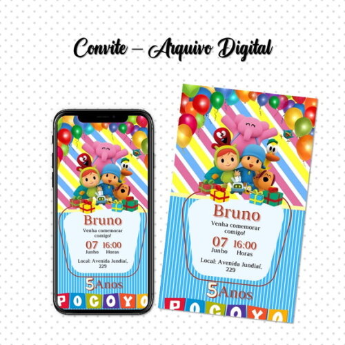 Convite Digital Pocoyo 02