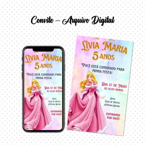 Convite Digital Princesa a Bela Adormecida 03
