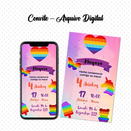 Convite Digital Pop It 01