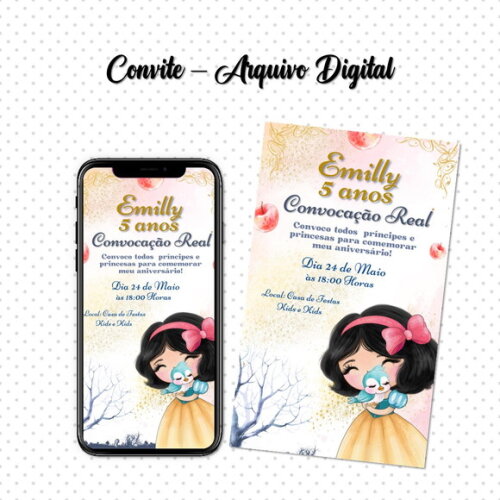 Convite Digital Princesa Branca de Neve 04