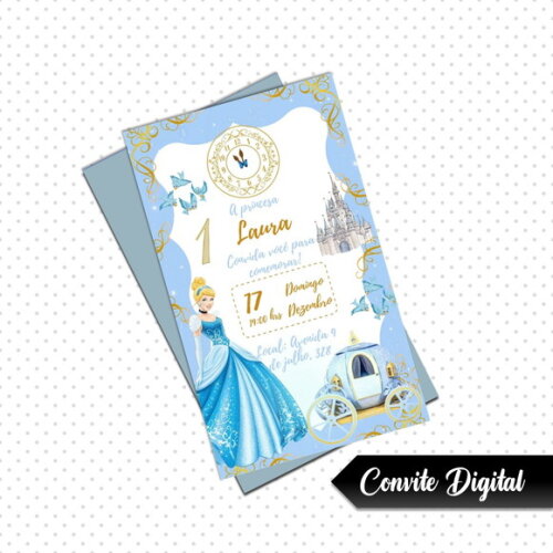 Convite Digital Princesa Cinderela 04