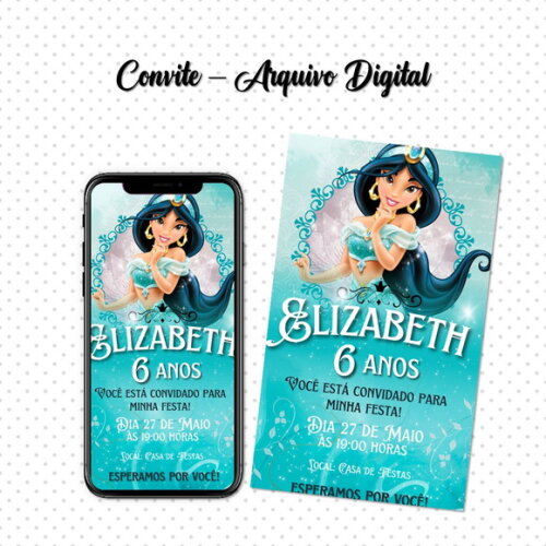 Convite Digital Princesa Jasmine 04