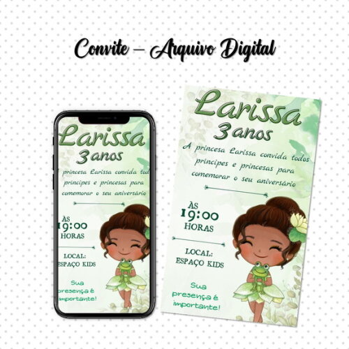 Convite Digital Princesa Tiana 01
