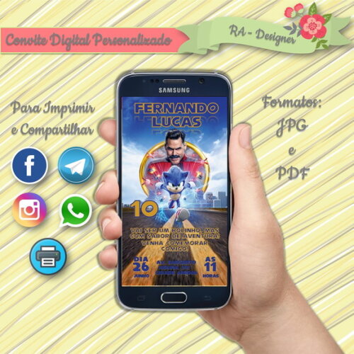 Convite Digital Sonic 1