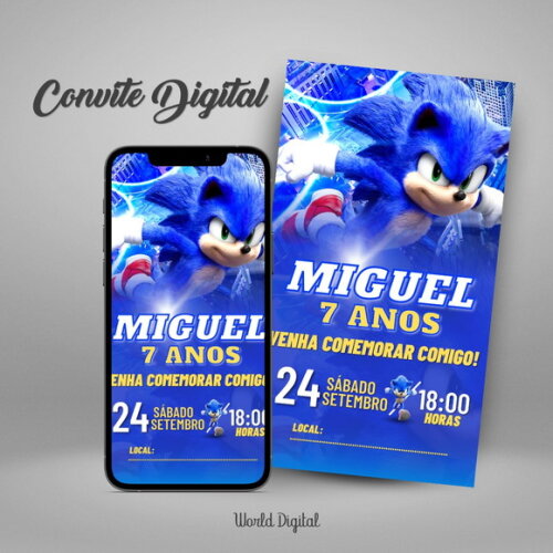 Convite Digital Sonic 06
