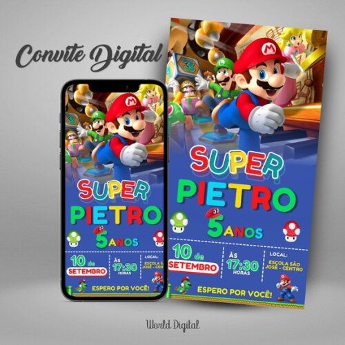 Convite Digital Super Mario Bross 02