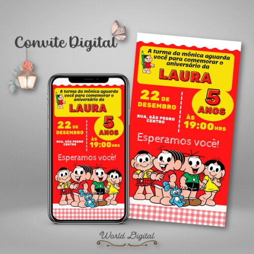 Convite Digital Turma da Mônica 01