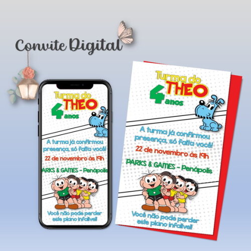 Convite Digital Turma da Mônica 25