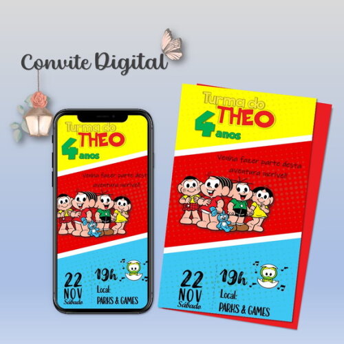 Convite Digital Turma da Mônica 22