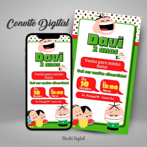 Convite Digital Turma da Mônica Toy 01