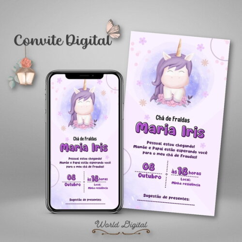 Convite Digital Unicórnio 05